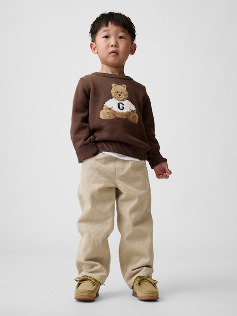 PANTALON BALLON EN VELOURS CÔTELÉ À TAILLE EXTENSIBLE POUR BÉBÉ ET TOUT-PETIT