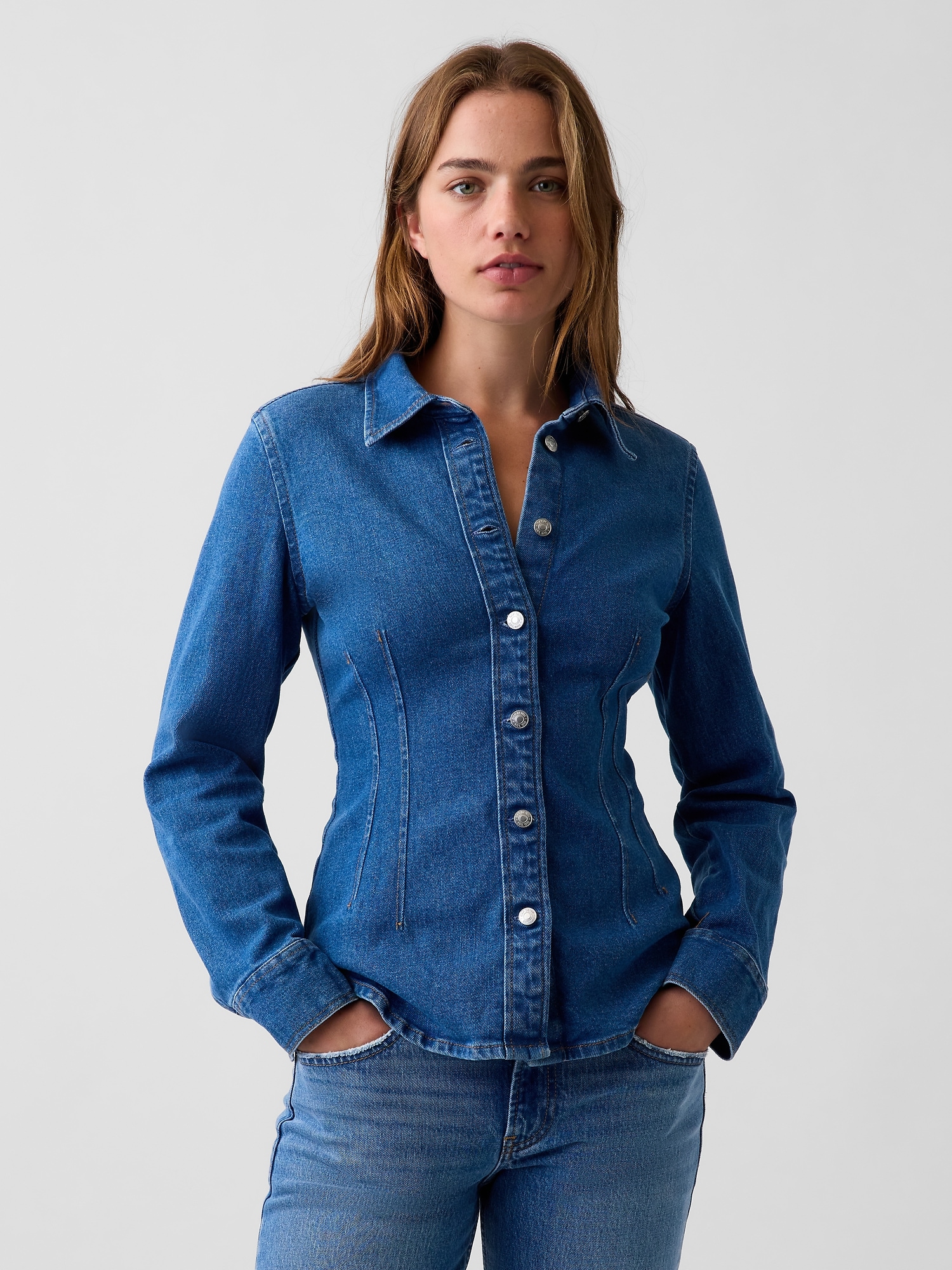 Denim Fitted Shirt