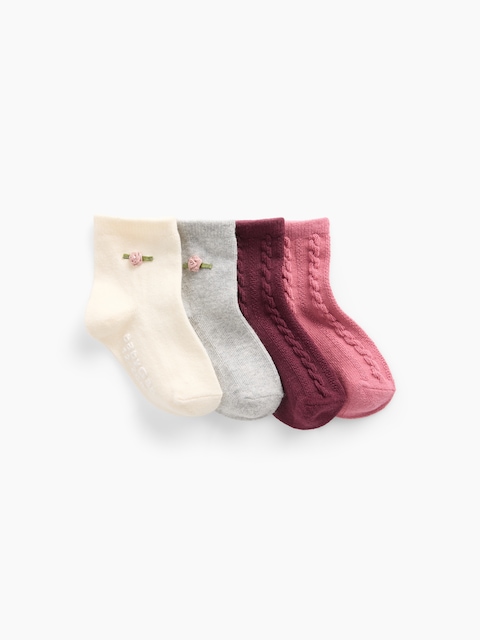 CHAUSSETTES POUR BÉBÉ ET TOUT-PETIT (PAQUET DE 4 PAIRES)
