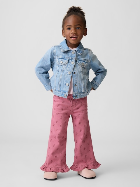JEAN SPORTIF À OURLET À VOLANTS POUR BÉBÉ ET TOUT-PETIT