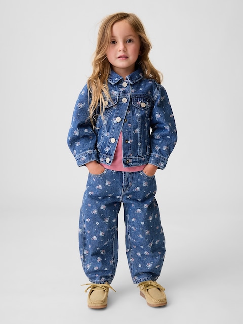 Baby & Toddler Floral Horseshoe Jeans