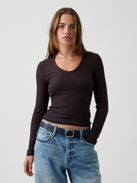 Sheer Modern Rib T-Shirt