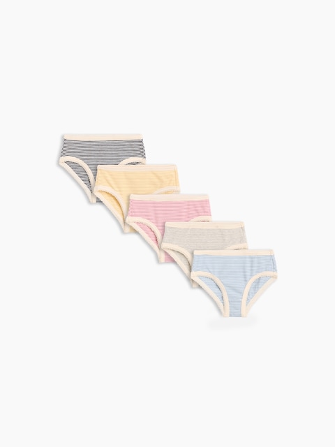CULOTTE BIKINI EN COTON BIOLOGIQUE EXTENSIBLE POUR TOUTE-PETITE (PAQUET DE 5)