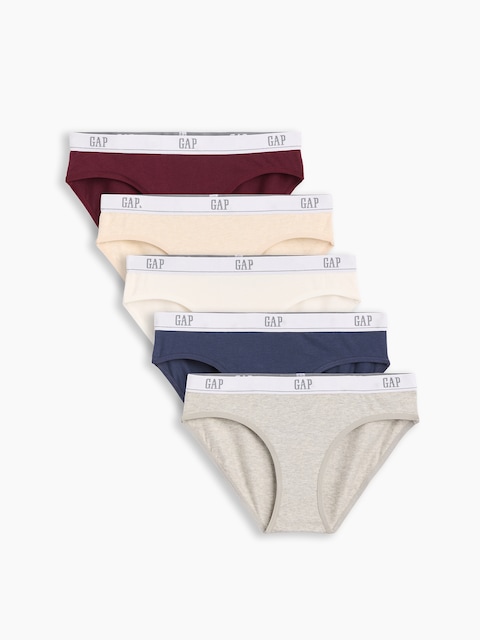 CULOTTE BIKINI À LOGO EN COTON BIOLOGIQUE EXTENSIBLE (PAQUET DE 5)