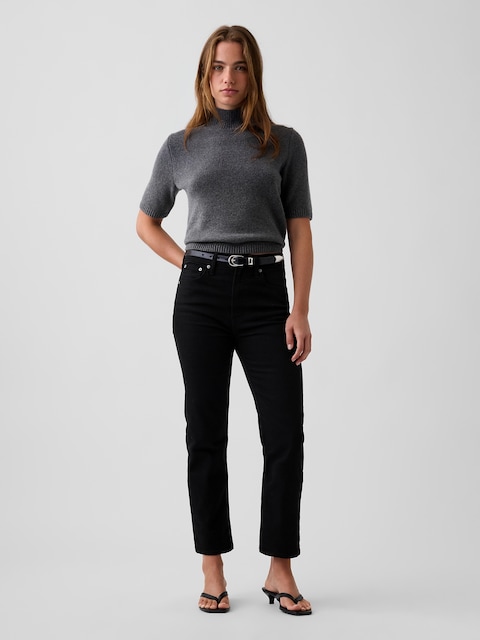 High Rise ’90s Slim Straight Crop Jeans