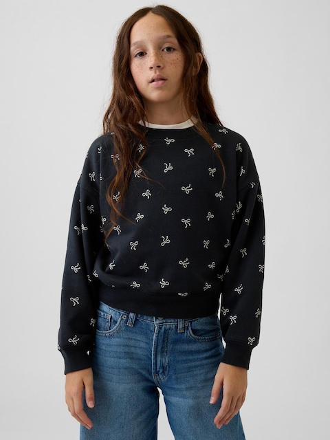CHANDAIL EN COTON OUATÉ À COUTURE BISEAUTÉE VINTAGEDOUX POUR ENFANT