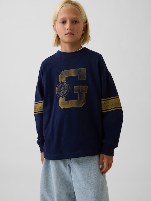 T-SHIRT SURDIMENSIONNÉ EN TISSU ÉPAIS À IMPRIMÉ POUR ENFANT