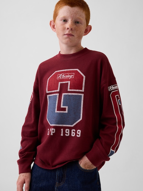 T-SHIRT SURDIMENSIONNÉ EN TISSU ÉPAIS À IMPRIMÉ POUR ENFANT