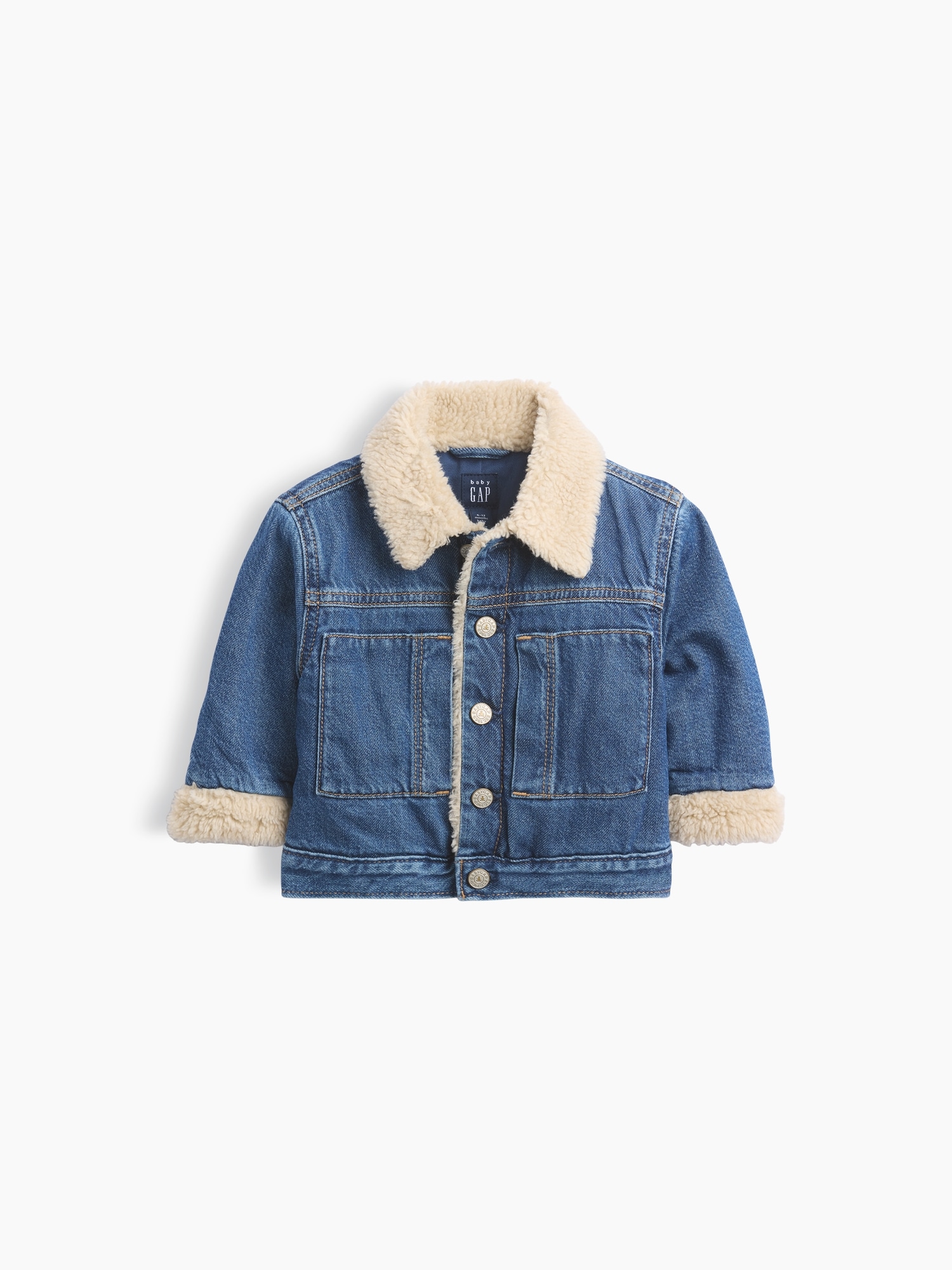 Veste en denim emblématique et sherpa à motif d’ourson pour Bébé