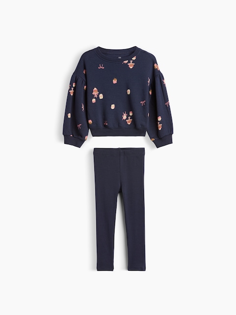 Baby & Toddler Sweatshirt & Rib Leggings Set