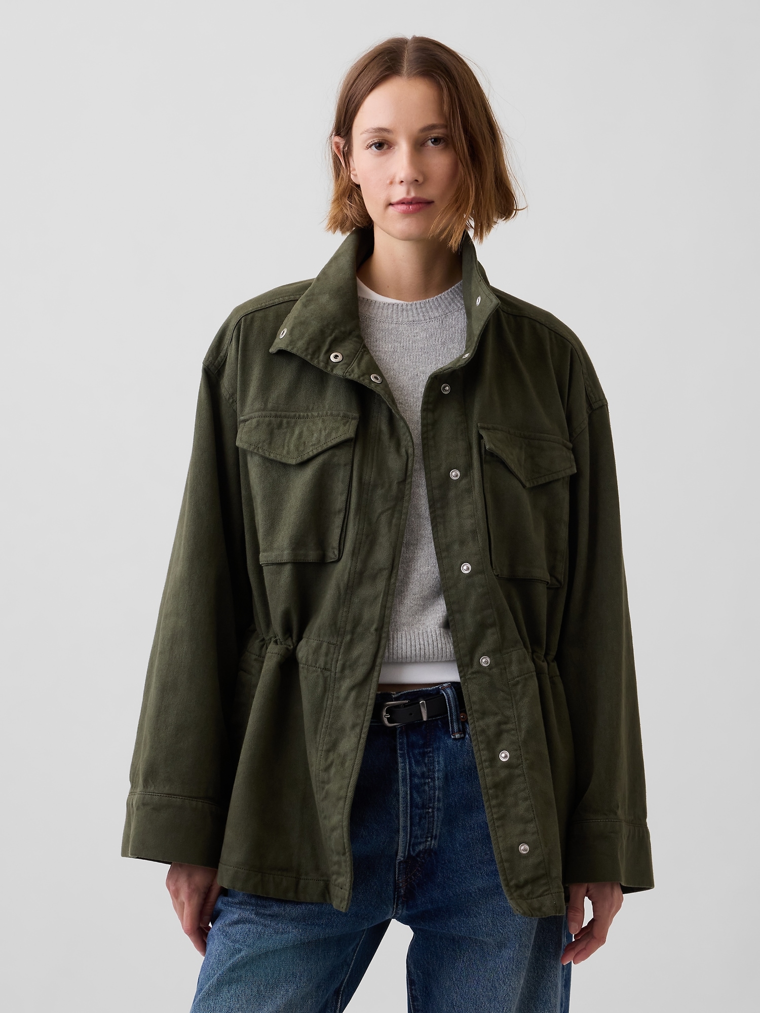 Oversized Utility Swing Jacket