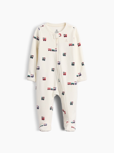 UNE-PIÈCE À PIEDS EN TRICOT SOYEUX POUR BÉBÉ