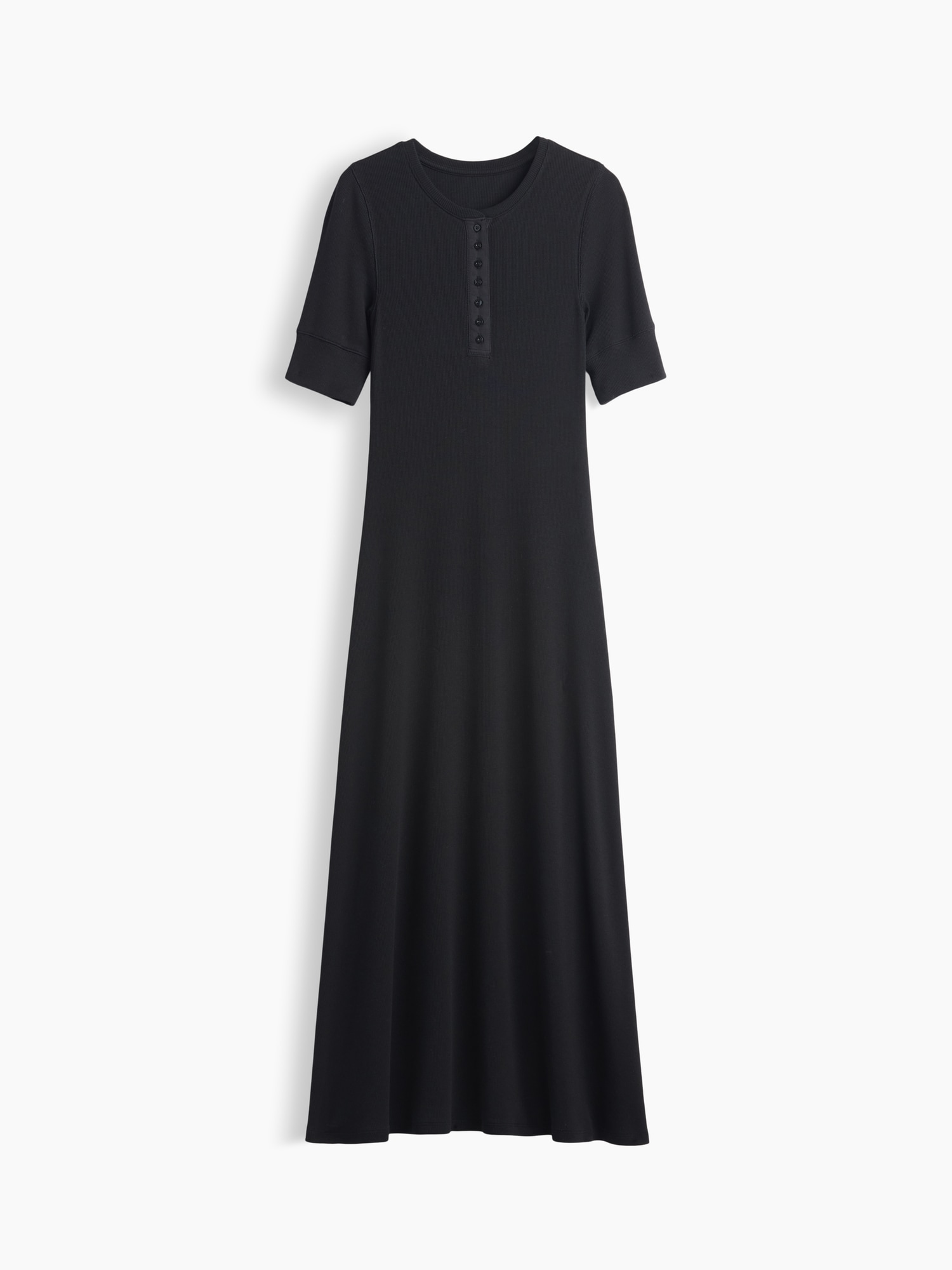 Modern Rib Henley Maxi Dress