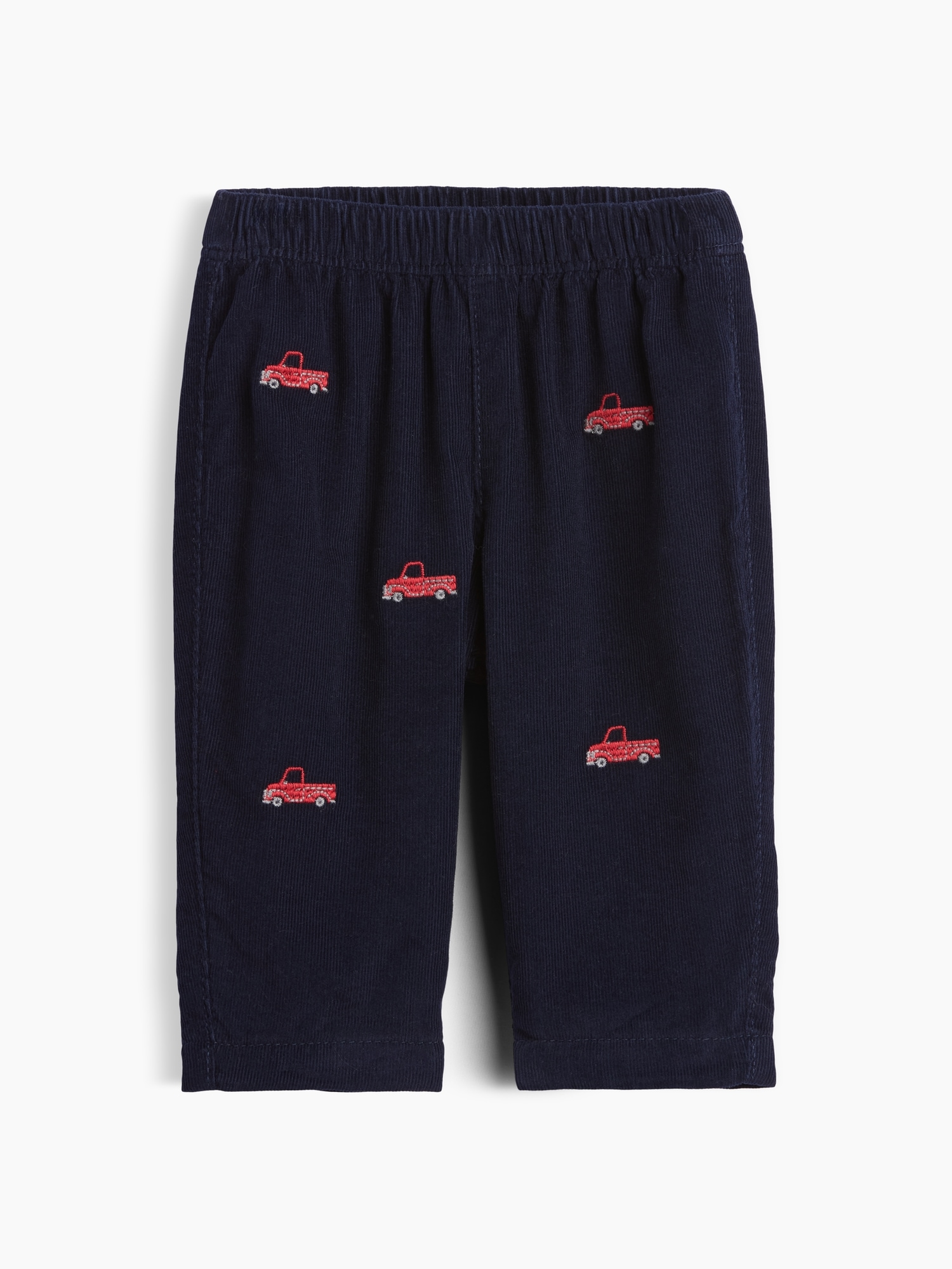 Pantalon en velours côtelé brodé à taille extensible pour Béb