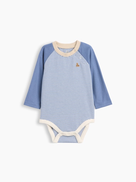 CACHE-COUCHE PREMIERS ESSENTIELS À MANCHES RAGLAN EN COTON BIOLOGIQUE POUR BÉBÉ