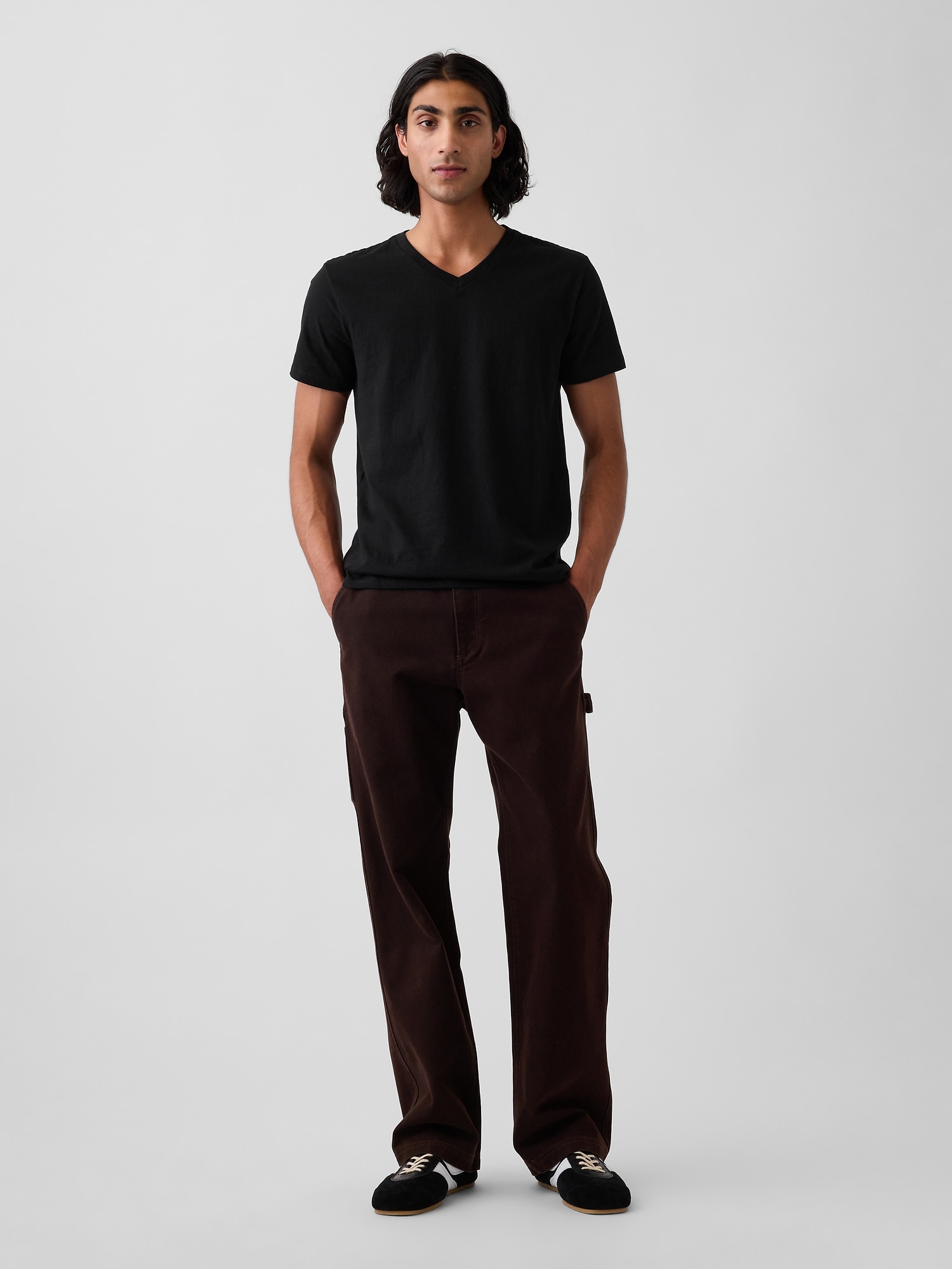 Cotton Jersey V-Neck T-Shirt