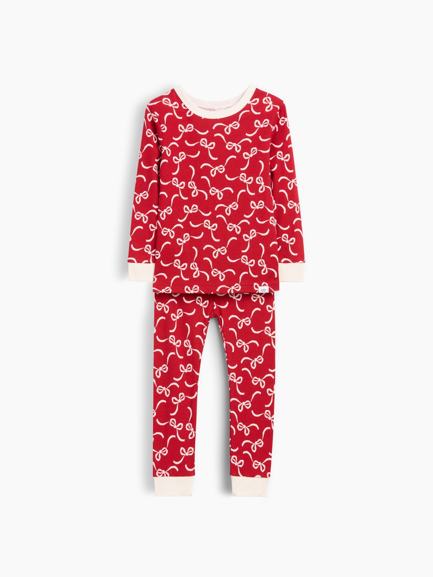 Baby & Toddler Organic Brushed Cotton Bow PJ Set