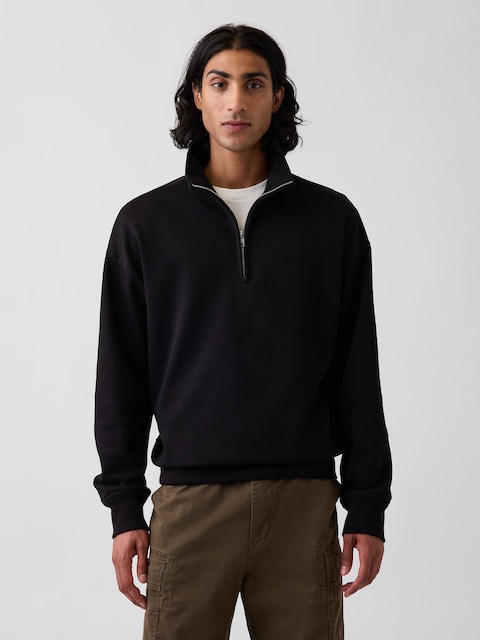 Heavyweight Oversized Quarter-Zip Pullover