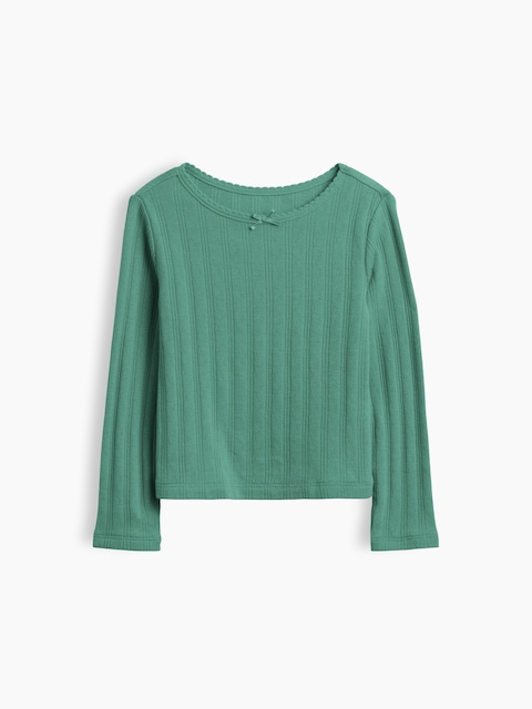 T-SHIRT EN TRICOT POINTELLE CÔTELÉ POUR BÉBÉ ET TOUT-PETIT