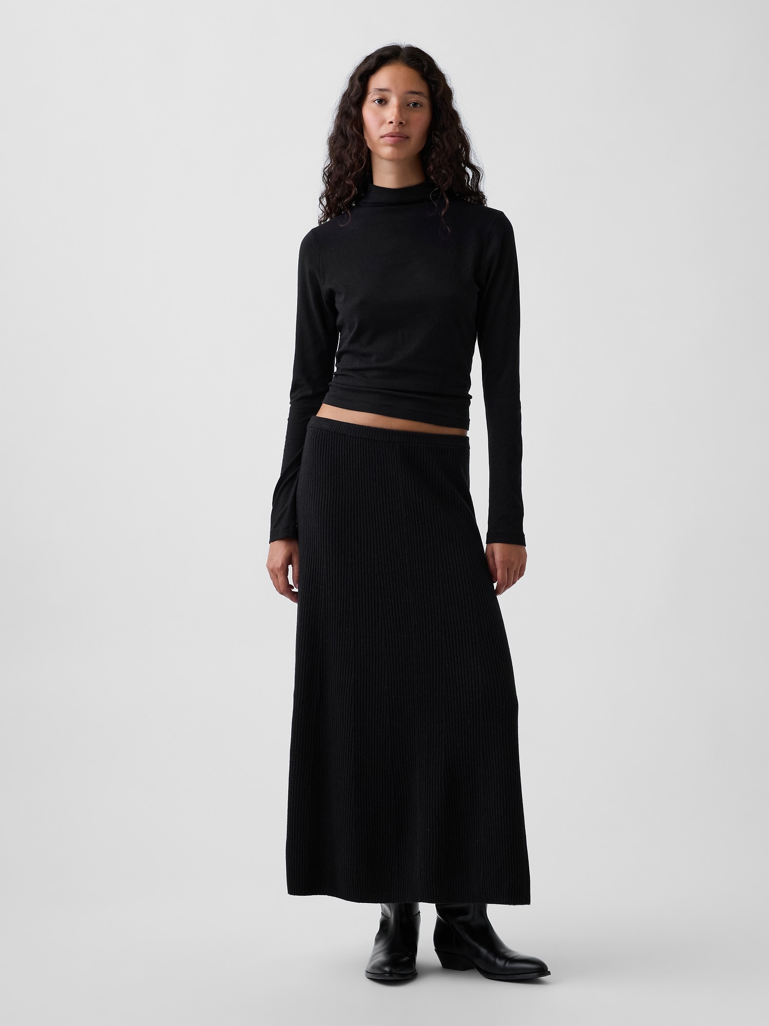 CashSoft Rib Sweater Maxi Skirt