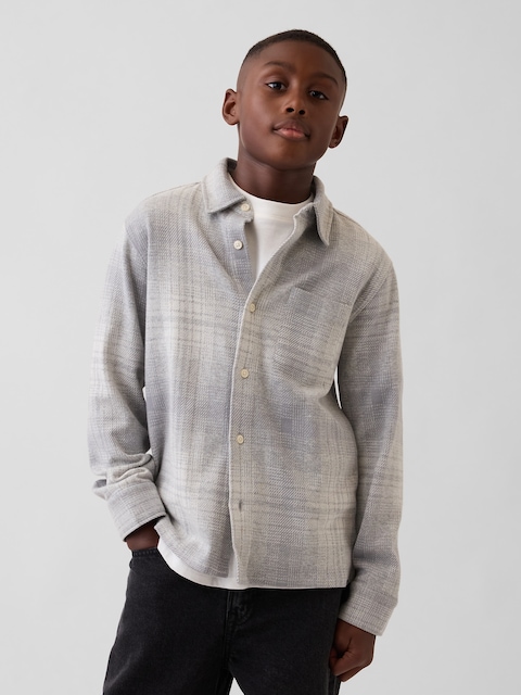 CHEMISE À CARREAUX EN JERSEY POUR ENFANT