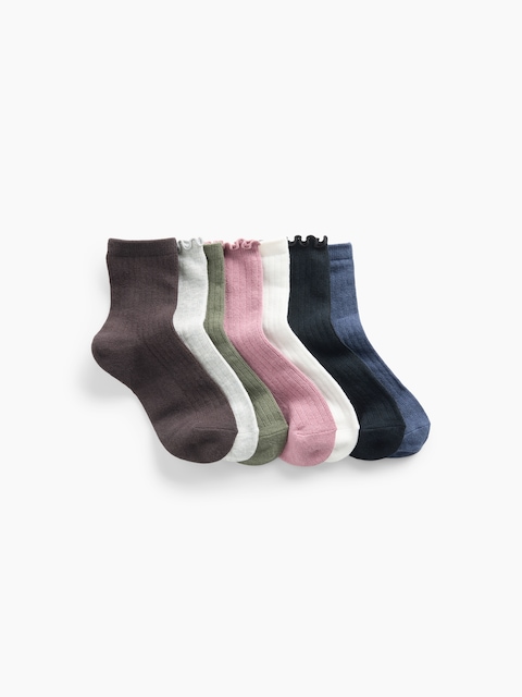 CHAUSSETTES À VOLANTS POUR ENFANT (PAQUET DE 7 PAIRES)