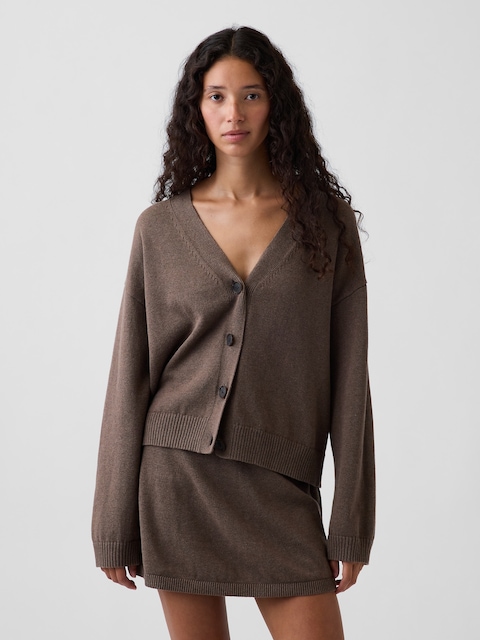 100% Cotton Oversized Cardigan Sweater