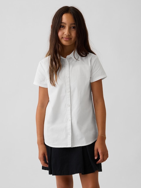 CHEMISIER EN POPELINE D'UNIFORME POUR ENFANT