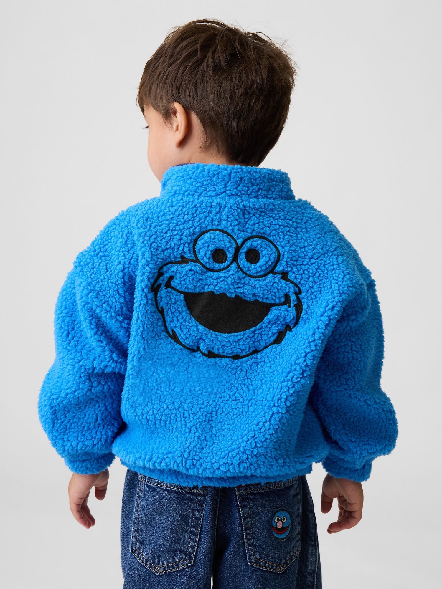 Veste en sherpa à glissière Sesame Street pour Bébé et Tout-petit