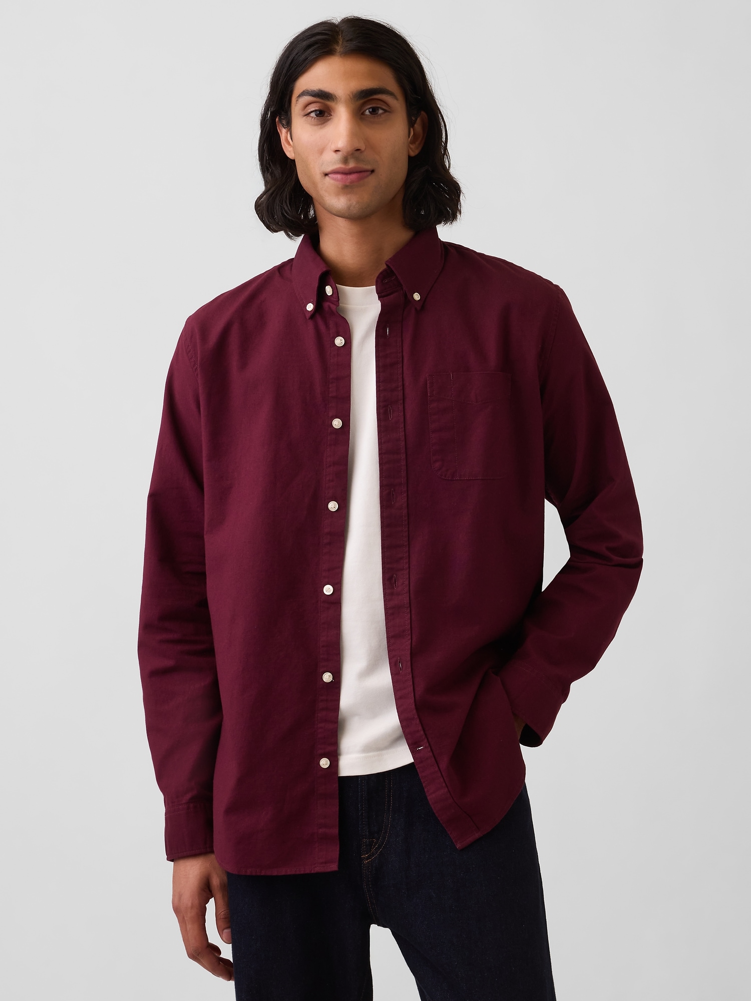 Plaid Oxford Button-Down Shirt