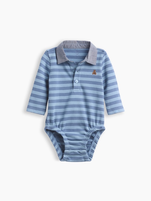 CACHE-COUCHE STYLE POLO DE RUGBY À RAYURES VINTAGEDOUX POUR BÉBÉ