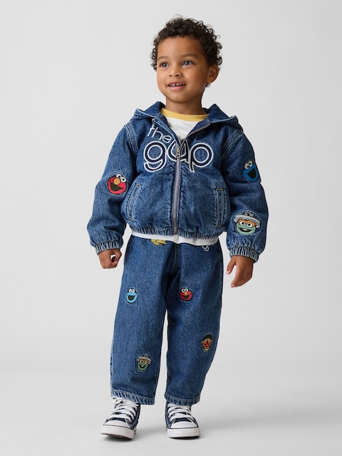 JEAN COUPE BARIL À TAILLE ÉLASTIQUE SESAME STREET POUR BÉBÉ ET TOUT-PETIT