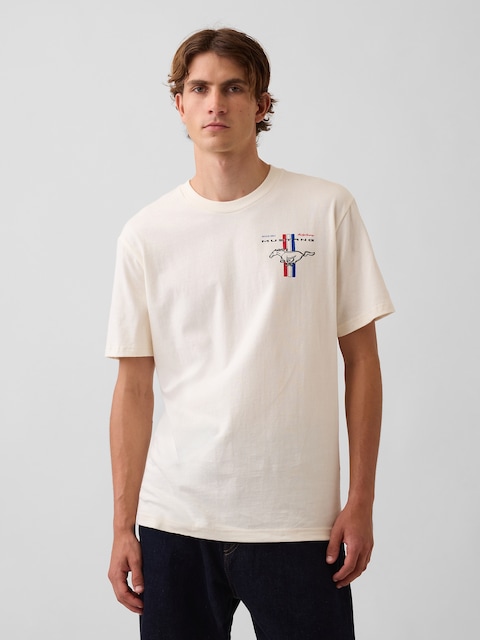T-SHIRT DÉCONTRACTÉ À IMPRIMÉ FORD MUSTANG