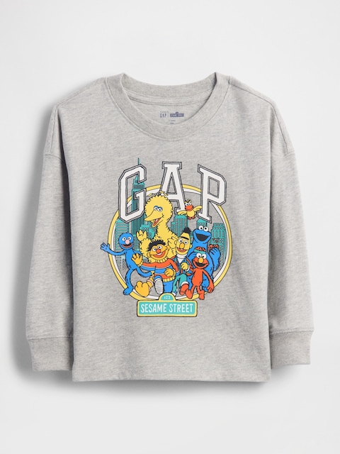 T-SHIRT À IMPRIMÉ SESAME STREET AVEC LOGO INCURVÉ POUR BÉBÉ ET TOUT-PETIT