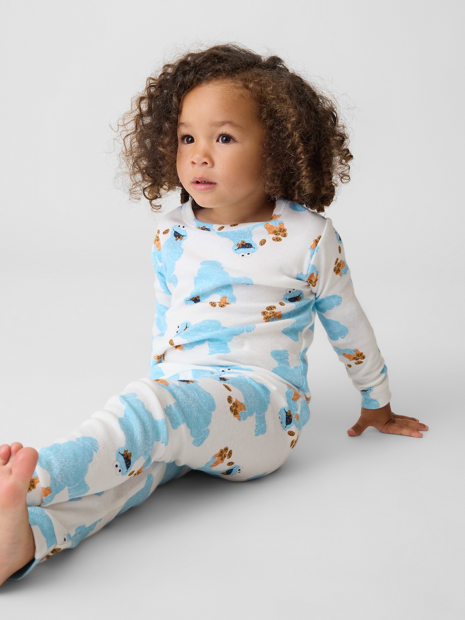 Pyjama en coton biologique brossé Sesame Street pour Bébé et Tout-petit