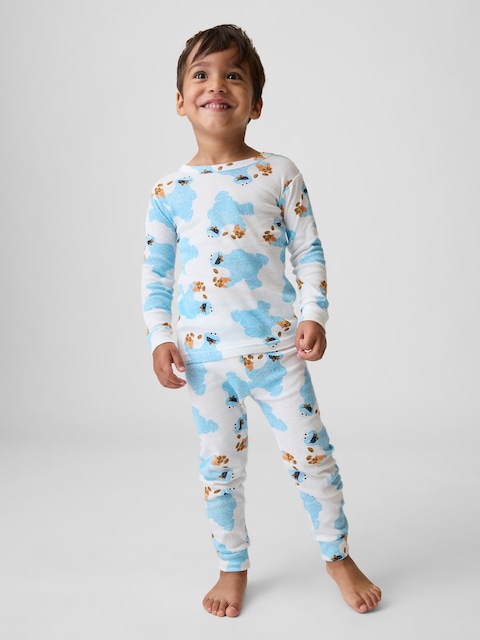 PYJAMA EN COTON BIOLOGIQUE BROSSÉ SESAME STREET POUR BÉBÉ ET TOUT-PETIT