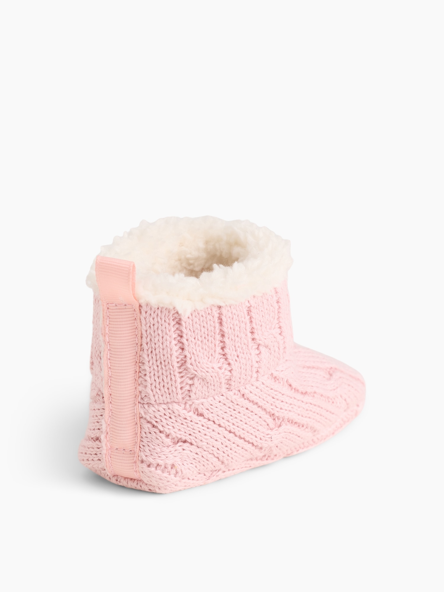 Chaussons en tricot avec doublure sherpa pour Béb