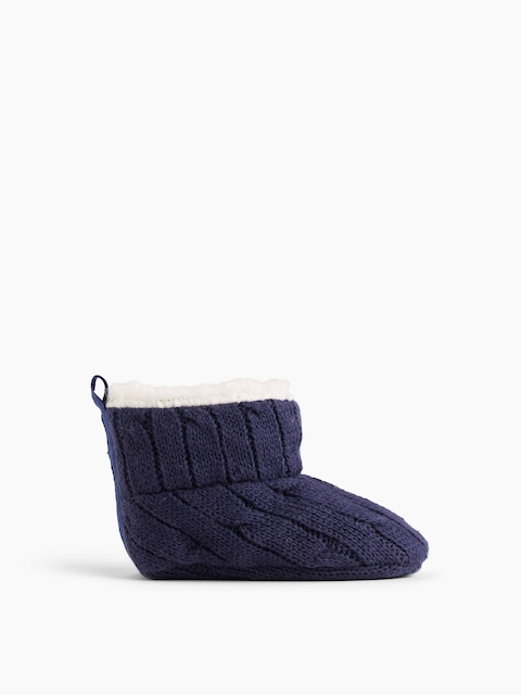 CHAUSSONS EN TRICOT AVEC DOUBLURE EN SHERPA POUR BÉBÉ