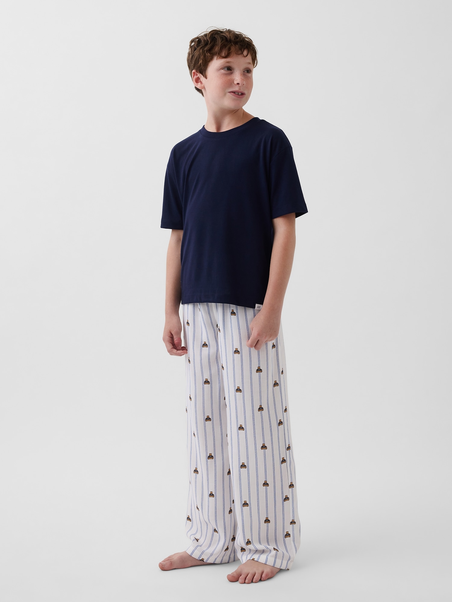 Pantalon de pyjama en flanelle recyclée pour Enfant