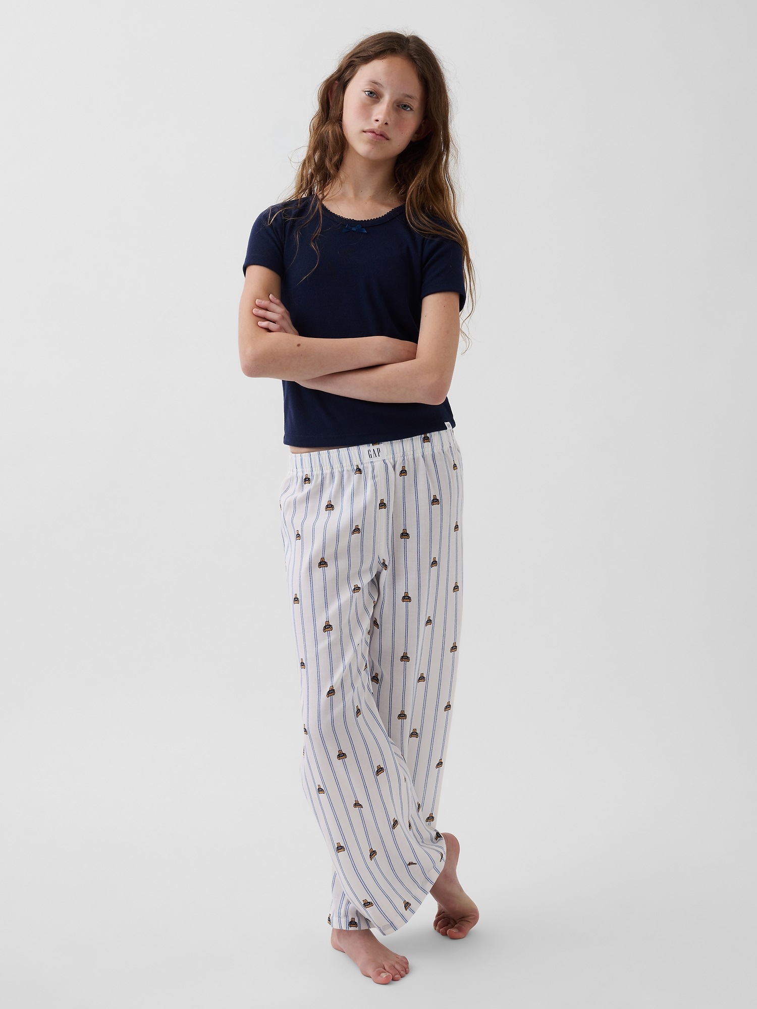 Pantalon de pyjama en flanelle recyclée pour Enfant