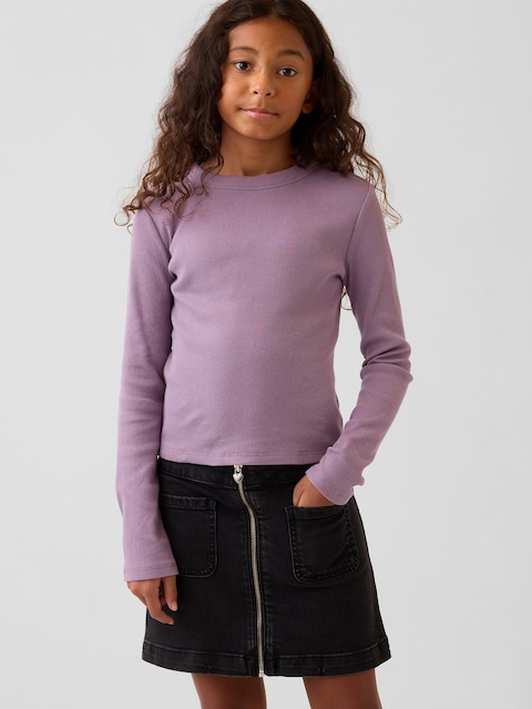T-SHIRT RAS DU COU CÔTELÉ POUR ENFANT