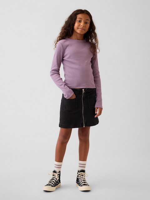 JUPE EN DENIM À GLISSIÈRE POUR ENFANT