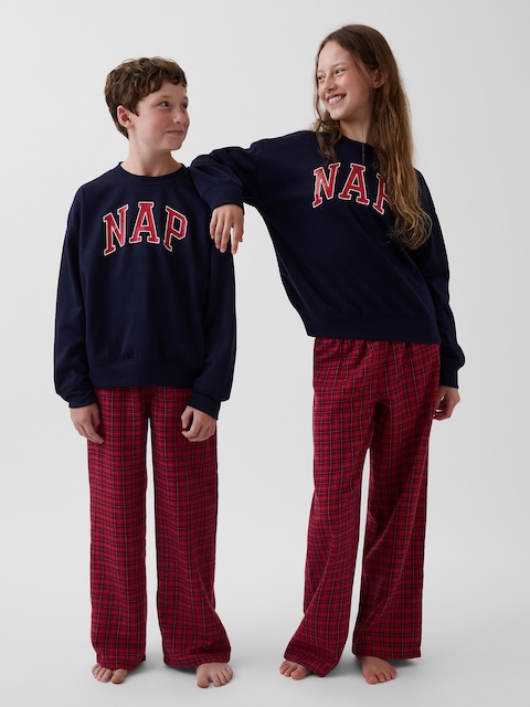 PANTALON DE PYJAMA EN FLANELLE RECYCLÉE À CARREAUX POUR ENFANT