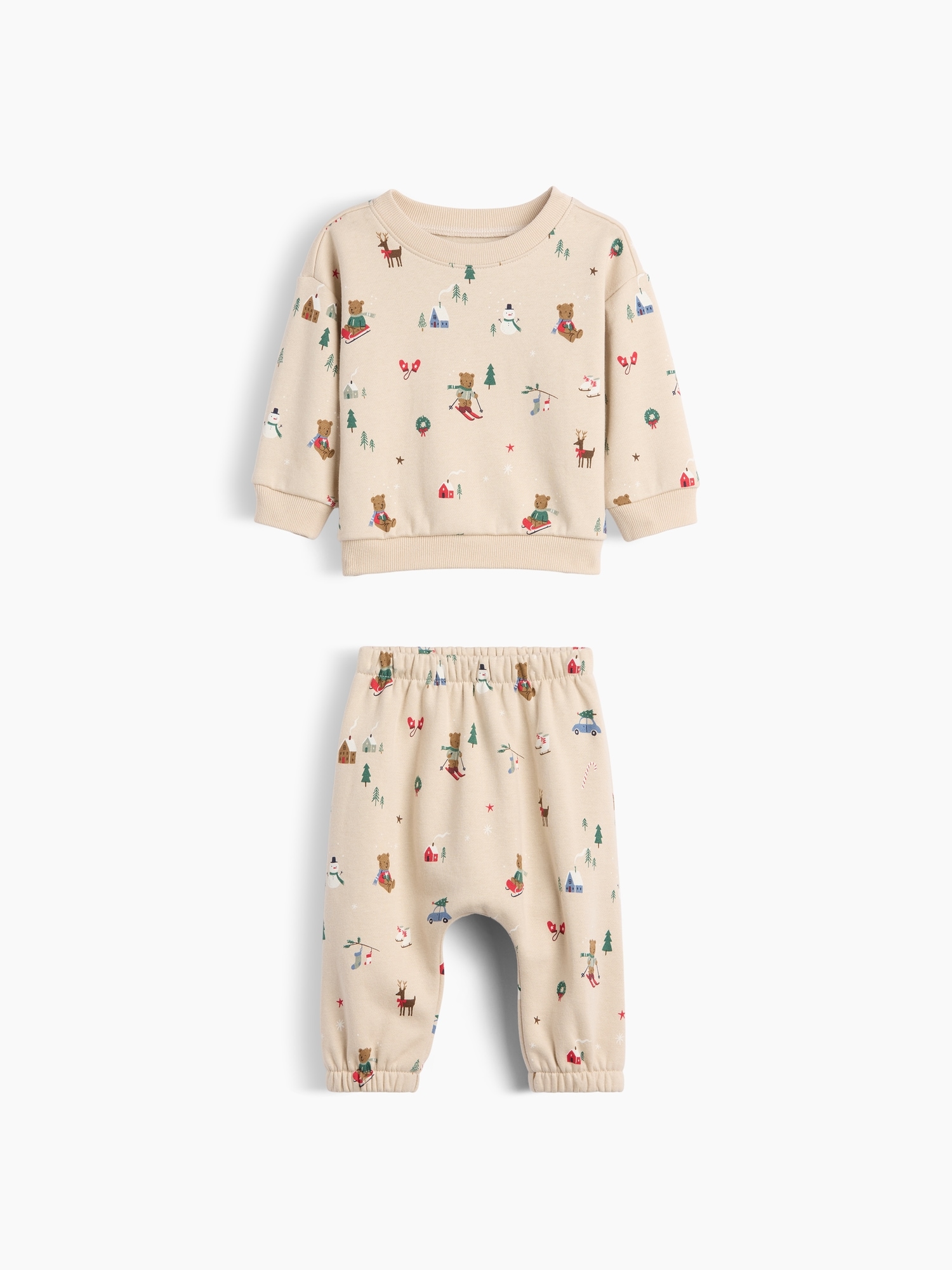 Ensemble des Fêtes en coton ouaté VintageDoux à ourson Brannan pour Bébé