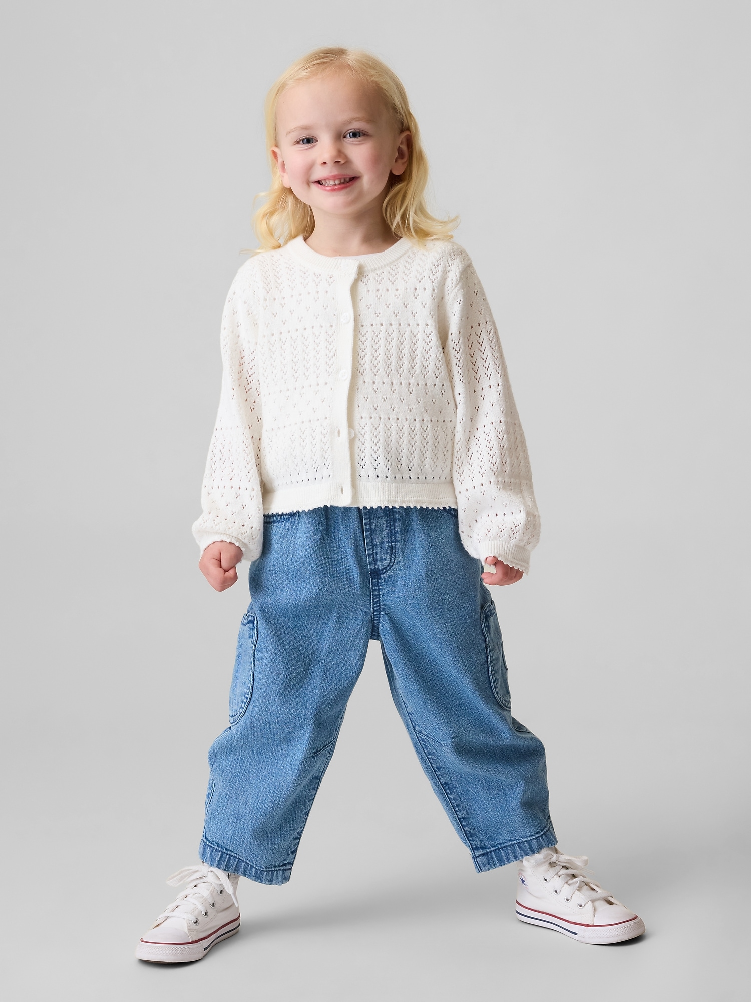 Jean coupe baril à poche en forme de l’ourson Brannan et à taille extensible pour Bébé et Tout-petit