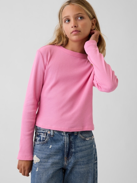 T-SHIRT RAS DU COU CÔTELÉ POUR ENFANT