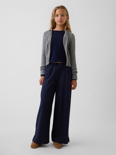 PANTALON CONFORT À JAMBE LARGE À TAILLE À CORDON DE SERRAGE POUR ENFANT