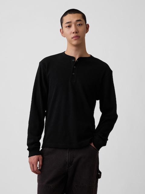T-SHIRT DÉCONTRACTÉ HENLEY