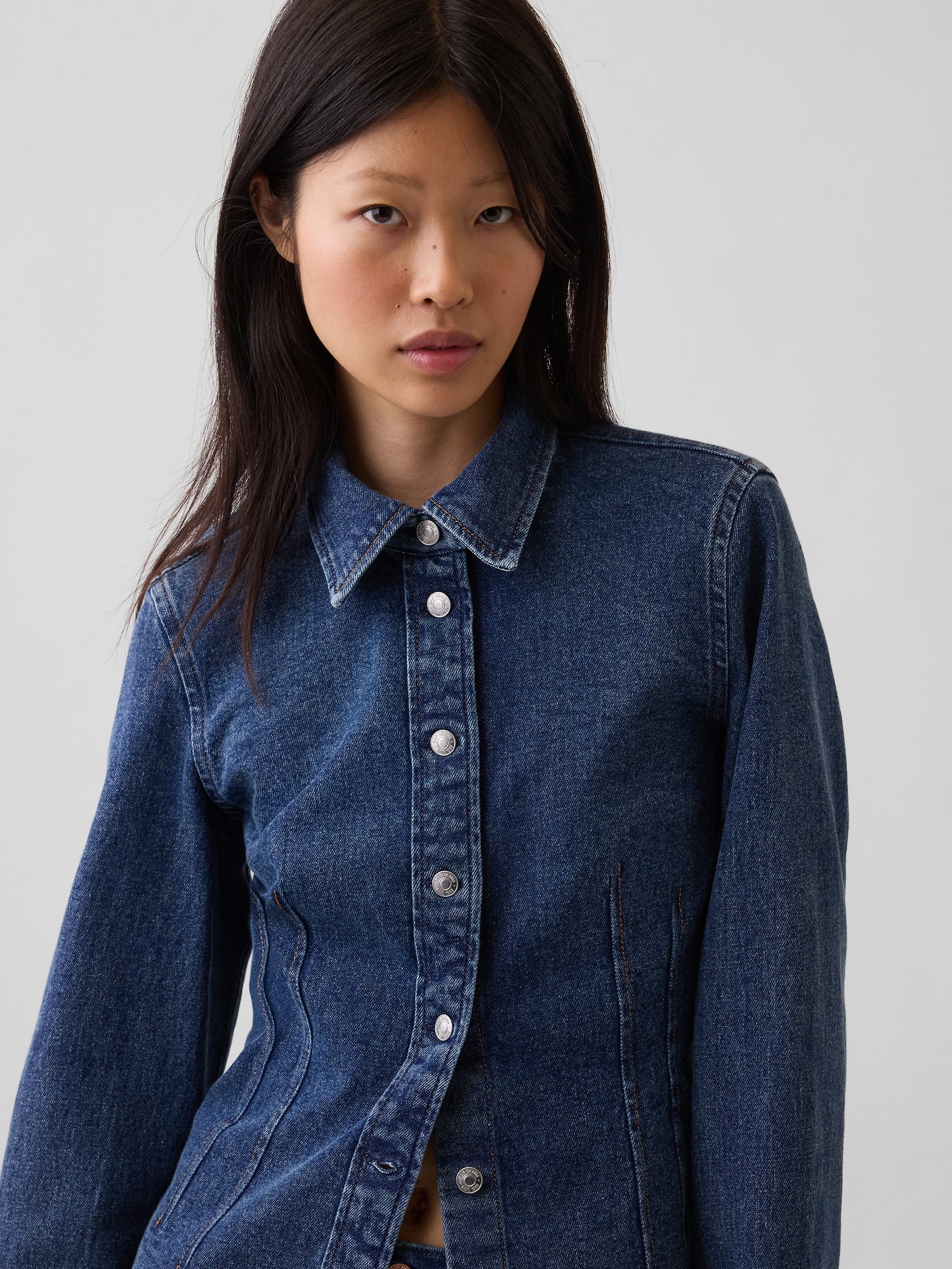 Denim Fitted Shirt