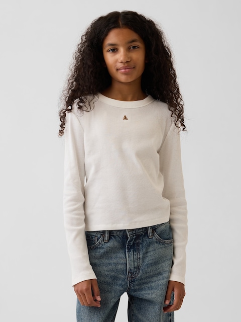 T-SHIRT RAS DU COU CÔTELÉ POUR ENFANT